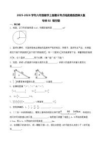 （期末考点）2025-2026学年六年级数学上册期末考点培优精练西师大版专项02 填空题（含答案解析）