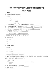 （期末考点）2025-2026学年三年级数学上册期末复习培优精练西师大版专项02 填空题（含答案解析）