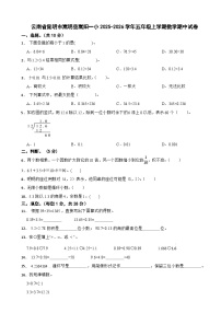 云南省昆明市嵩明县嵩阳一小2025-2026学年五年级上学期数学期中试卷（含解析）