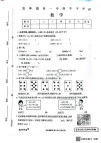 河南省周口市项城市第一实验小学2025-2026学年五年级上学期1月学习评价数学试题（月考）