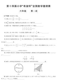 第十四届小学“希望杯”全国数学邀请赛六年级第1试试卷（含答案）