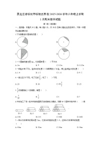 2025-2026学年黑龙江省绥化市绥棱县某校六年级上学期1月期末数学试卷（学生版）