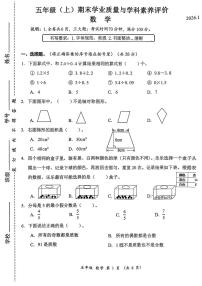 广东省深圳市罗湖区2025-2026学年六年级上学期1月期末数学试卷