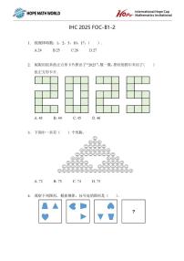 2025年11月希望杯数学竞赛IHC2025 FOC一年级B卷二试试题