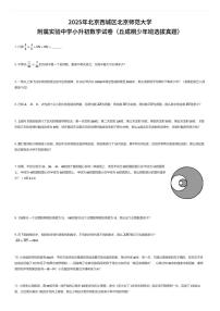 2025年北京西城区北京师范大学附属实验中学小升初数学试卷（丘成桐少年班选拔真题）（有答案解析）