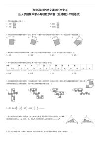2025年陕西西安碑林区西安工业大学附属中学小升初数学试卷（丘成桐少年班选拔）（有答案解析）