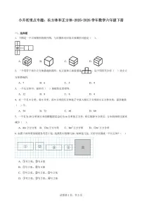 小升初重点专题：长方体和正方体（专项训练）练习含答案-数学六年级下册月考