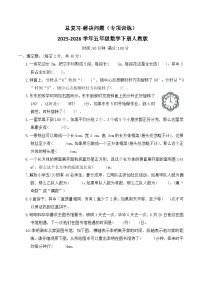 小学数学人教版（2024）五年级下册总复习巩固练习