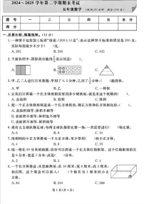 2024-2025学年山东省滨州市滨城区五年级下学期期末数学试题（含答案）