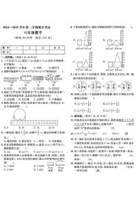 2024-2025学年山东省德州市禹城市六年级下学期期末数学试题（含答案）