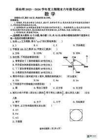 2025-2026学年四川省凉山彝族自治州六年级上学期期末考试数学试题（含答案）
