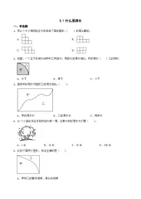 小学数学北师大版（2024）三年级下册（2024）第三单元 周长什么是周长精品课后复习题