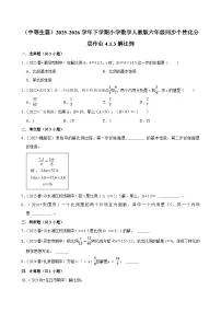 小学数学人教版（2024）六年级下册解比例课时作业