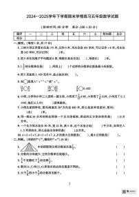 甘肃张掖市高台县2024-2025学年度下学期期末学情练习五年级数学试题