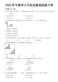 小升初数学【2025学年真题重组练习卷】含答案