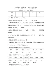 小学数学苏教版（2024）六年级下册扇形统计图精品课时作业