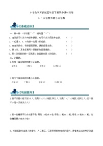 数学三 因数与倍数精品课后复习题