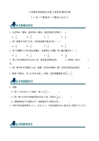 小学数学苏教版（2024）五年级下册(2026 修订版)四 分数的意义和性质精品同步达标检测题