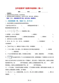 期中检测卷 (练习含答案)人教版五年级数学下册