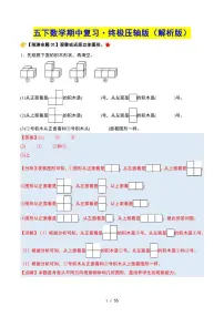 【期中复习终极压轴版（解析版）】 (练习含答案)人教版五年级数学下册