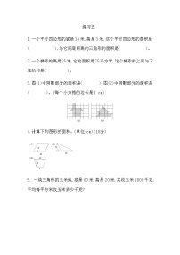 小学数学四  多边形的面积综合与测试精练