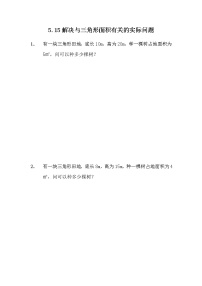 西师大版第五单元 多边形面积的计算解决问题巩固练习