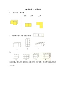 苏教版三 观察物体同步测试题