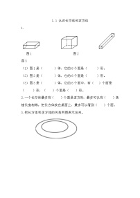 小学数学苏教版六年级上册长方体和正方体的认识习题