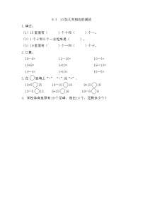 小学数学第九单元 《认识11-20各数》当堂检测题