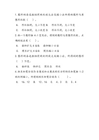 小学1.放大与缩小习题