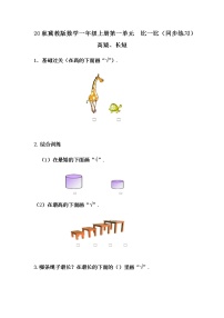 小学数学冀教版二年级上册一 观察物体（一）精练