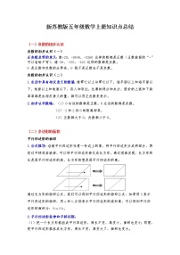 苏教版五上数学年新苏教版五年级数学上册知识点归纳总结