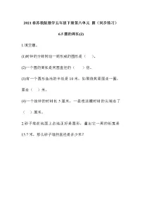苏教版五年级下册六 圆课堂检测