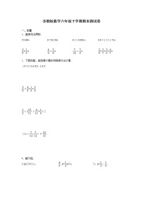 通用版数学六年级下册苏教版数学六年级下学期期末测试卷4