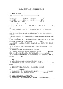 通用版数学六年级下册苏教版数学六年级下学期期中测试卷18