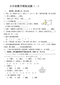 六年级下册数学试题--小升初数学模拟试题（二） 全国通用 无答案