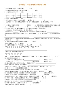 二年级数学下册重点难点练习题