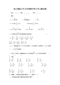 五年级下册6 分数的加法和减法综合与测试精品单元测试习题