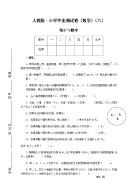 人教版数学毕业测试卷六年级下册专题测试及答案(统计与概率)