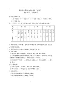 人教新课标-四年级上册数学素材-核心知识点总结