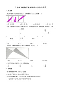 浙教版六年级下册三 综合与实践综合与测试单元测试课时练习