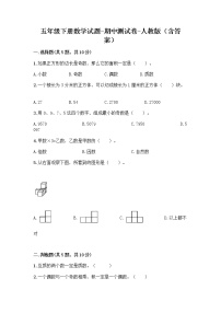 五年级下册数学试题-期中测试卷-人教版（含答案） (3)