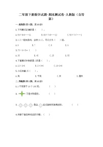 二年级下册数学试题-期末测试卷-人教版（含答案）