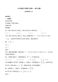 小升初数学专题复习训练—数与代数：比和比例（1）（知识点总结+同步测试）