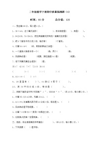 二年级数学下册期中质量检测题（4）