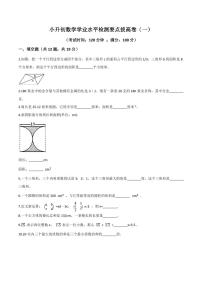 2021小升初数学学业水平检测要点拔高卷（一）  （含答案）