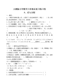 人教版六年级下册式与方程综合训练题