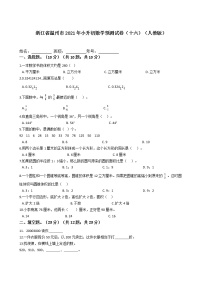六年级下册数学试题   浙江省温州市2021年小升初数学预测试卷（十六）（人教版）含答案