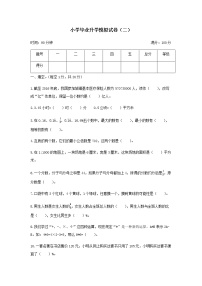 【小升初】小学毕业升学模拟试卷（二）