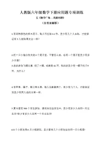 小学数学人教版六年级下册5 数学广角 (鸽巢问题)当堂达标检测题